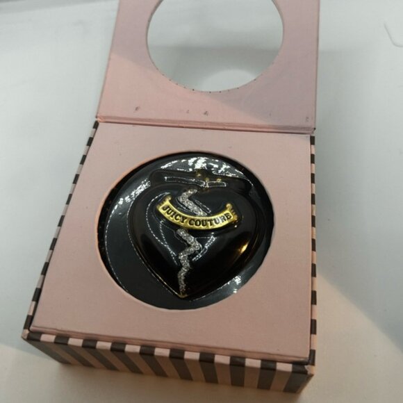 Juicy Couture NEW Vintage Y2K Enamel Heart Crystal Lip Gloss Pendant Necklace L - Picture 11 of 16